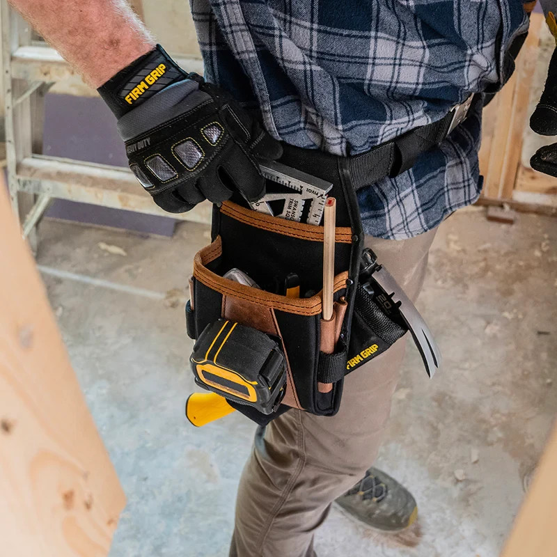 FIRM GRIP Build-A-Rig Tool Belt Kit Includes Utility Pouch and Hammer Sleeve