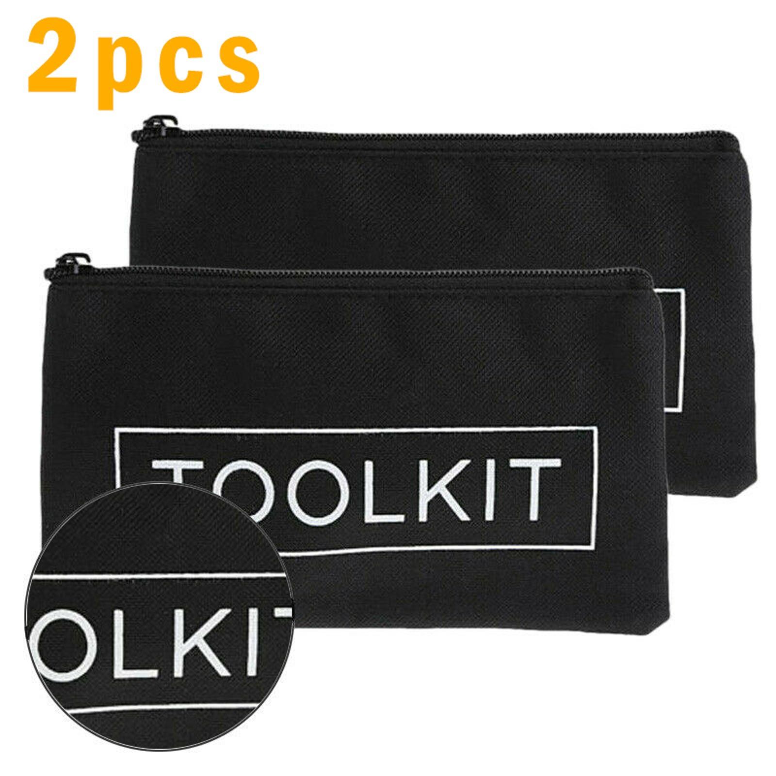 2Pcs Lightweight Waterproof Oxford Cloth Organizer Pouch Zipper Tool Bag Gadgets