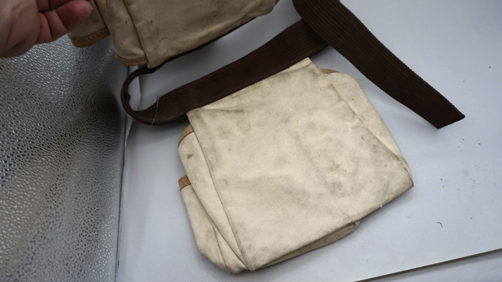 AWP Cotton Canvas Leather Adjustable Work Finisher Tool Belt Pouch Bag New