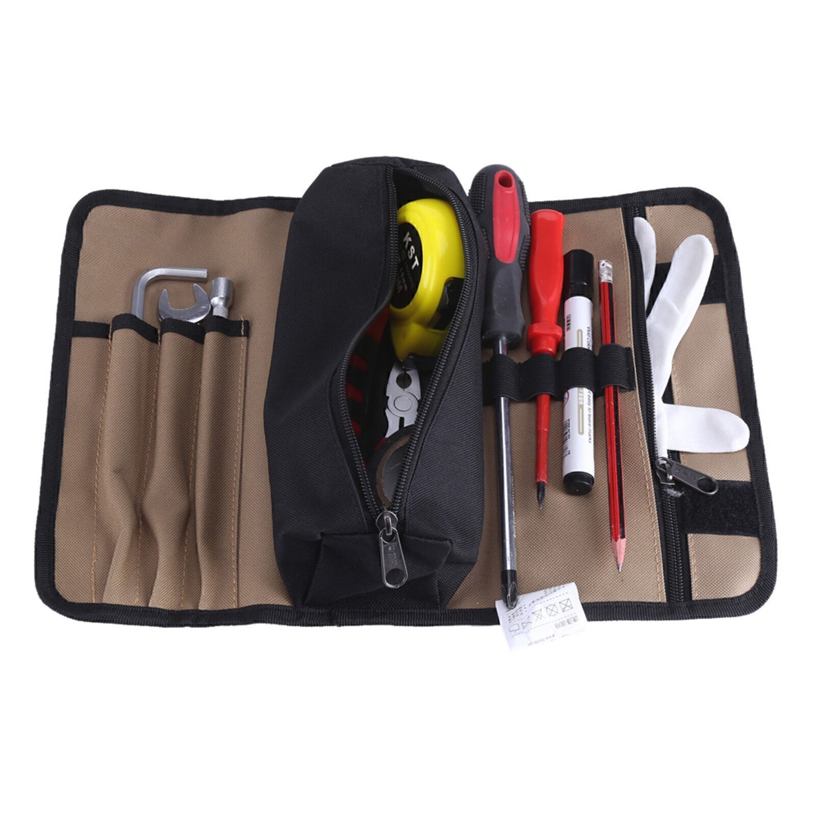 36 * 25cm Durable Waterproof Canvas Electrician Roll Up Hardware Tools Storage