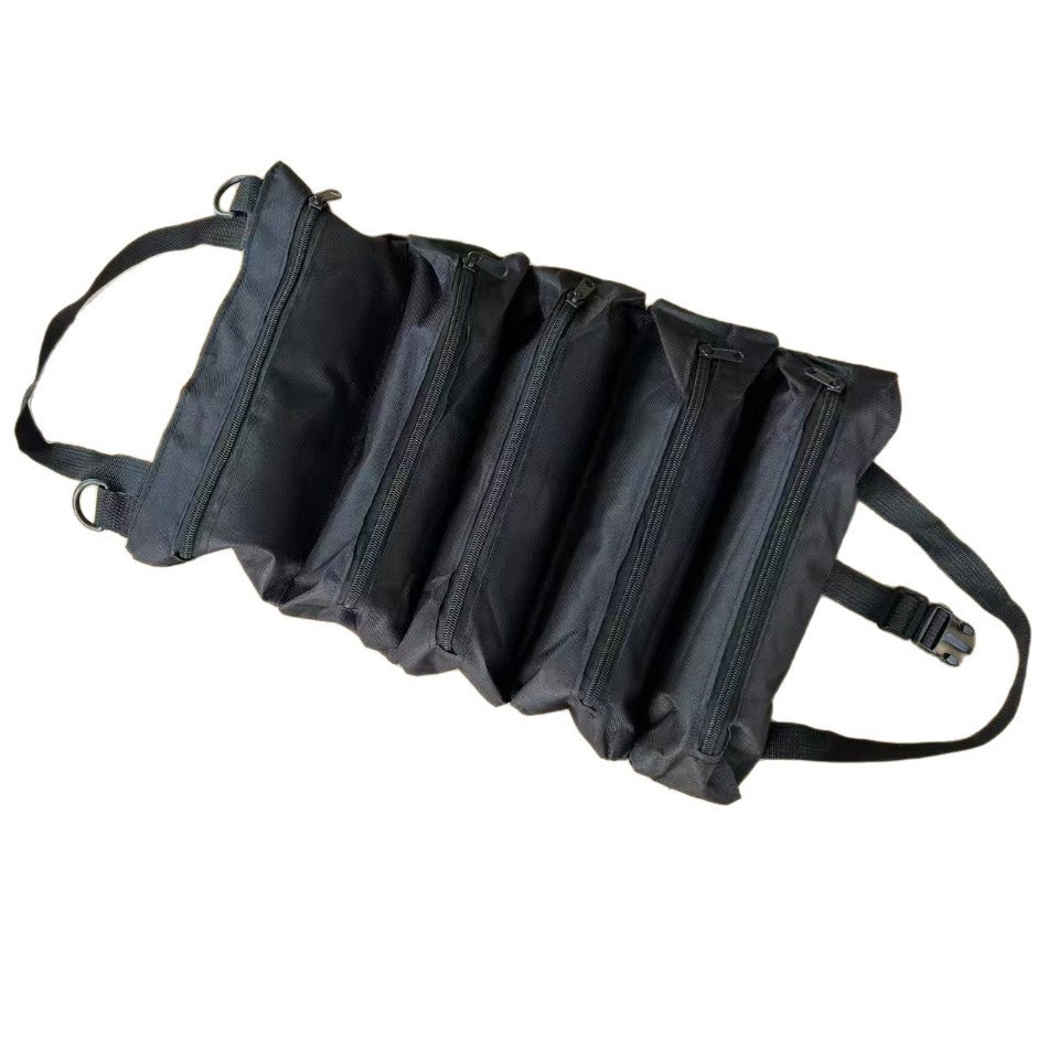 Heavy Duty Roll Up Tool Bag Oxford Fabric 4-Pocket Organiser Mechanic Storage