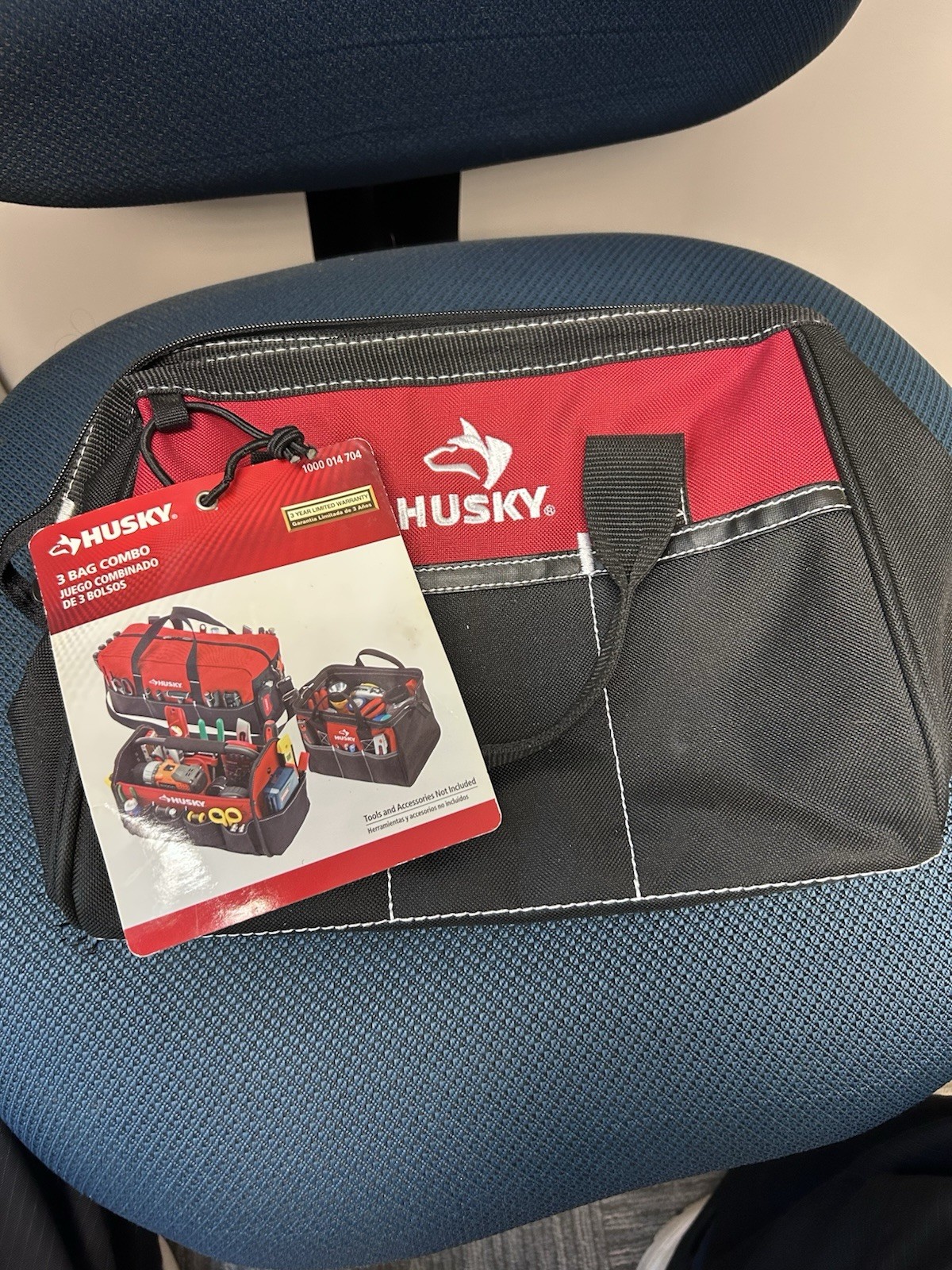 Husky 3-Piece Tool Bag Combo 20 15 12 in Red Black New With Tags