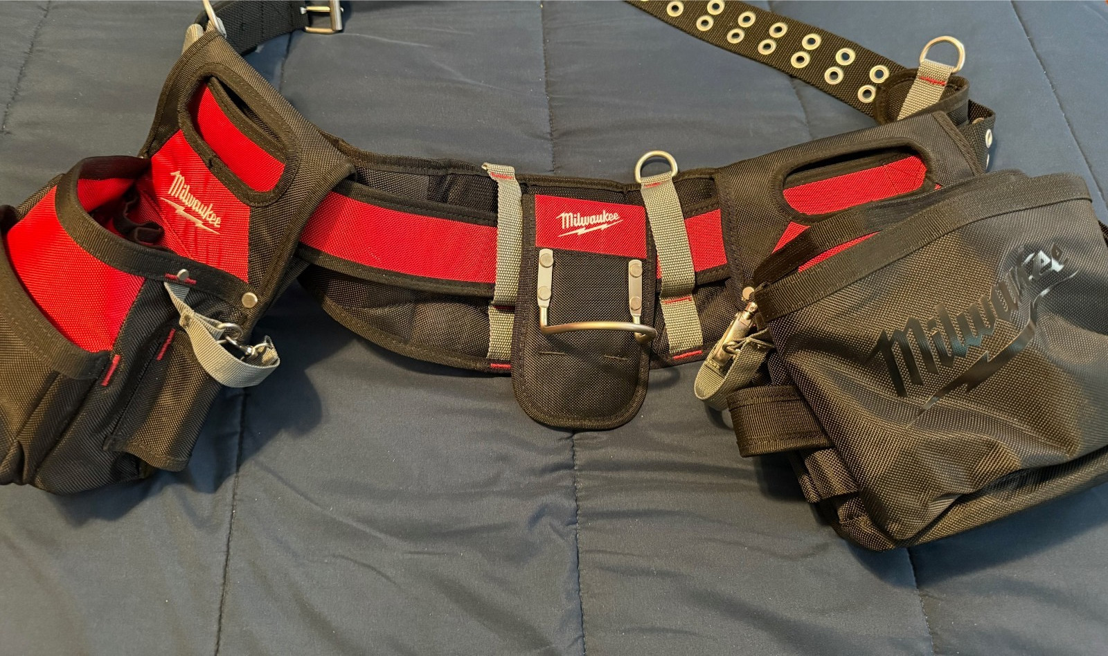 Electricians Portable Adjustable Work Waist Tool Storage Belt and Xl Padded Rig