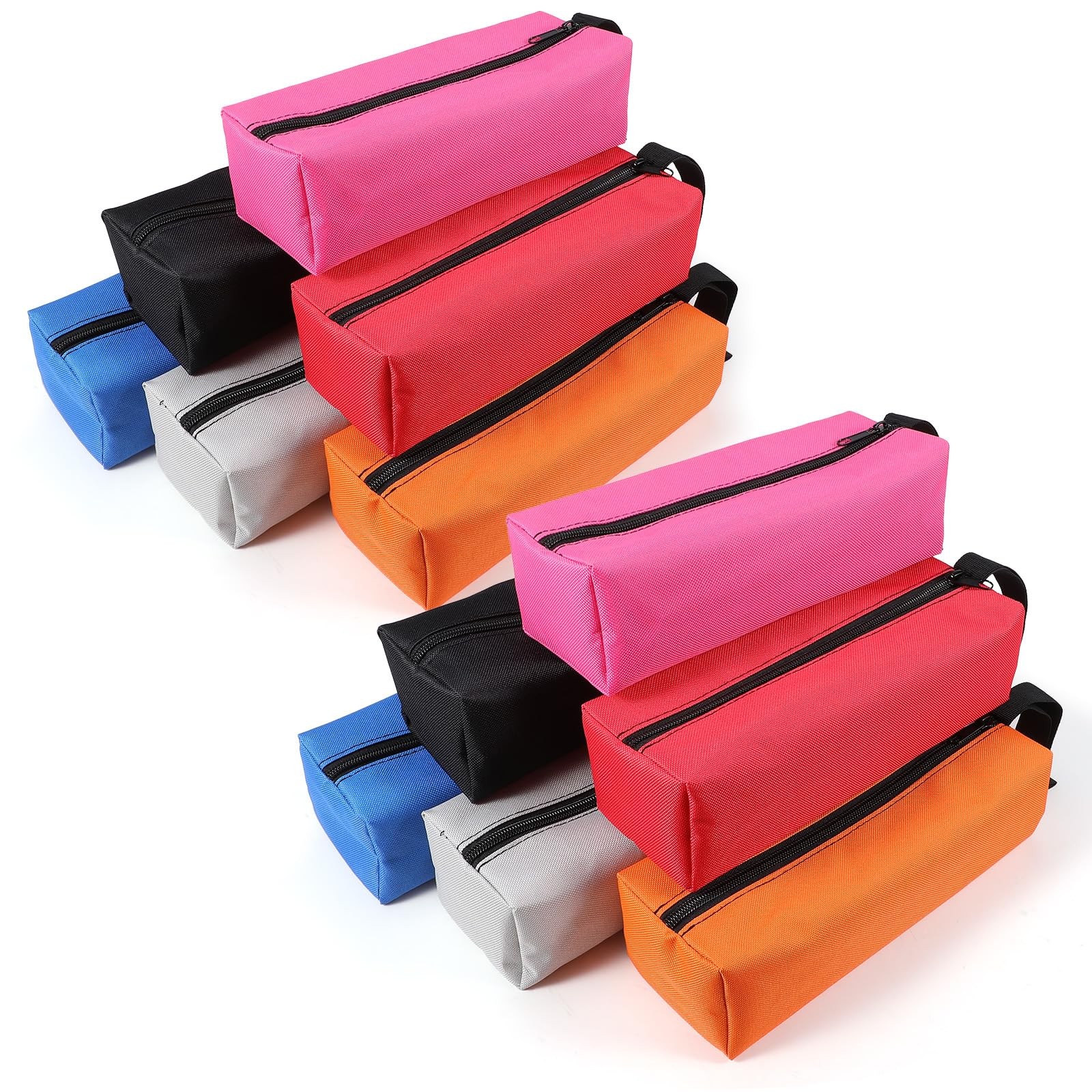 12Pack Tool Pouches with Zipper,10.23X3.35Inch Small Heavy Duty Tool Pouch Ba…