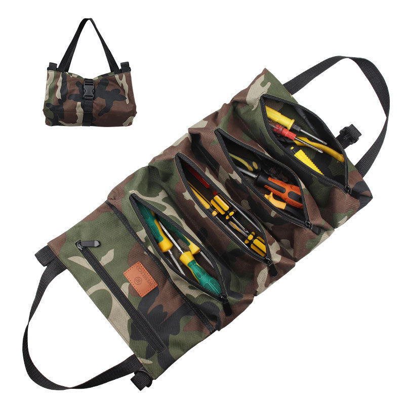 Roll Up Tool Bag Multi-Purpose Pouch Wrench Organizer Small Shoulder Tool Bag