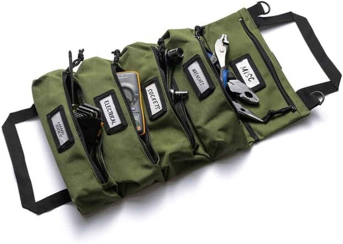 Official Legacy Tool Roll Bag, 5-Pocket, 20 X 12 In, Armygreen, Made in USA | Ea