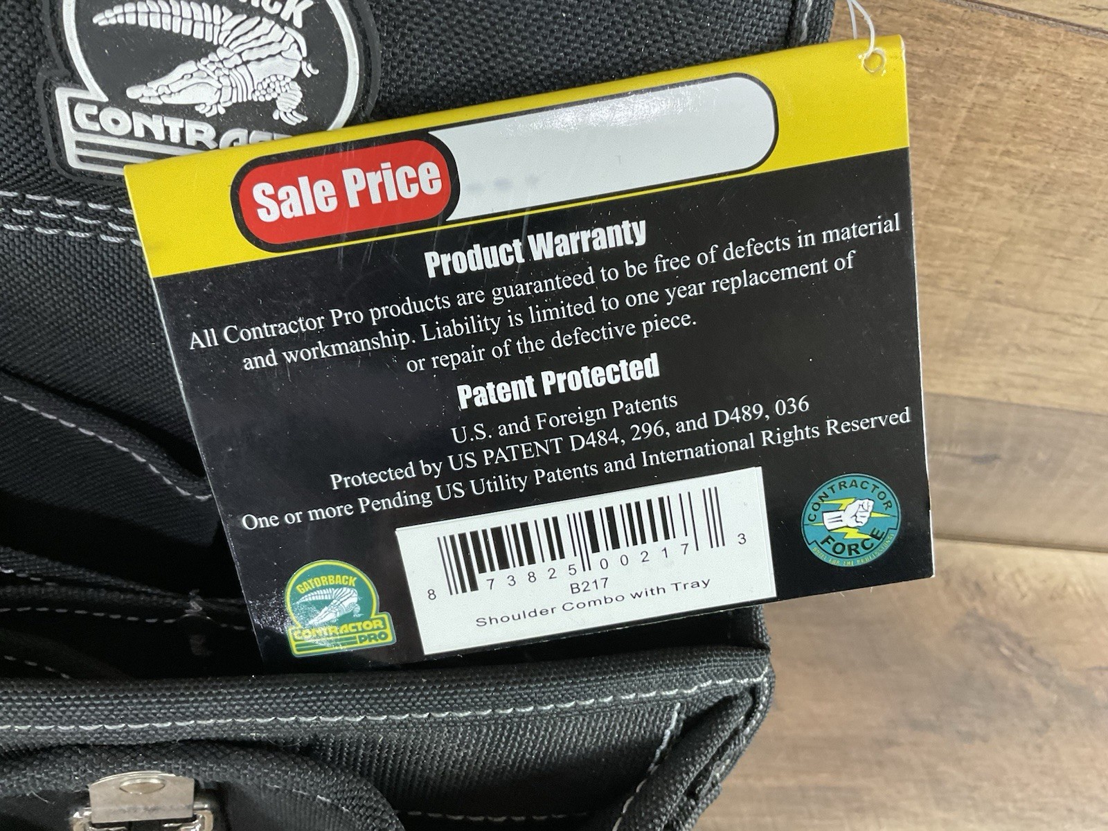 Contractor Pro Gatorback Shoulder Combo with Tray and Strap 15” x 9”- Brand New