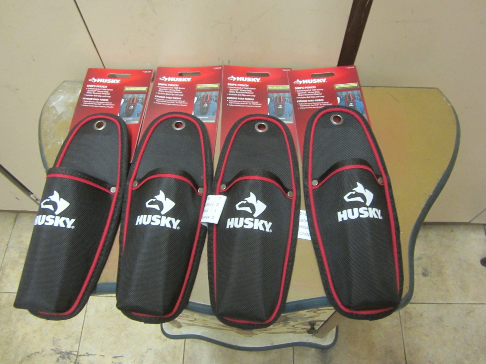 (4) Husky Snips Pouch w/belt clip and loop (great deal for the 4)