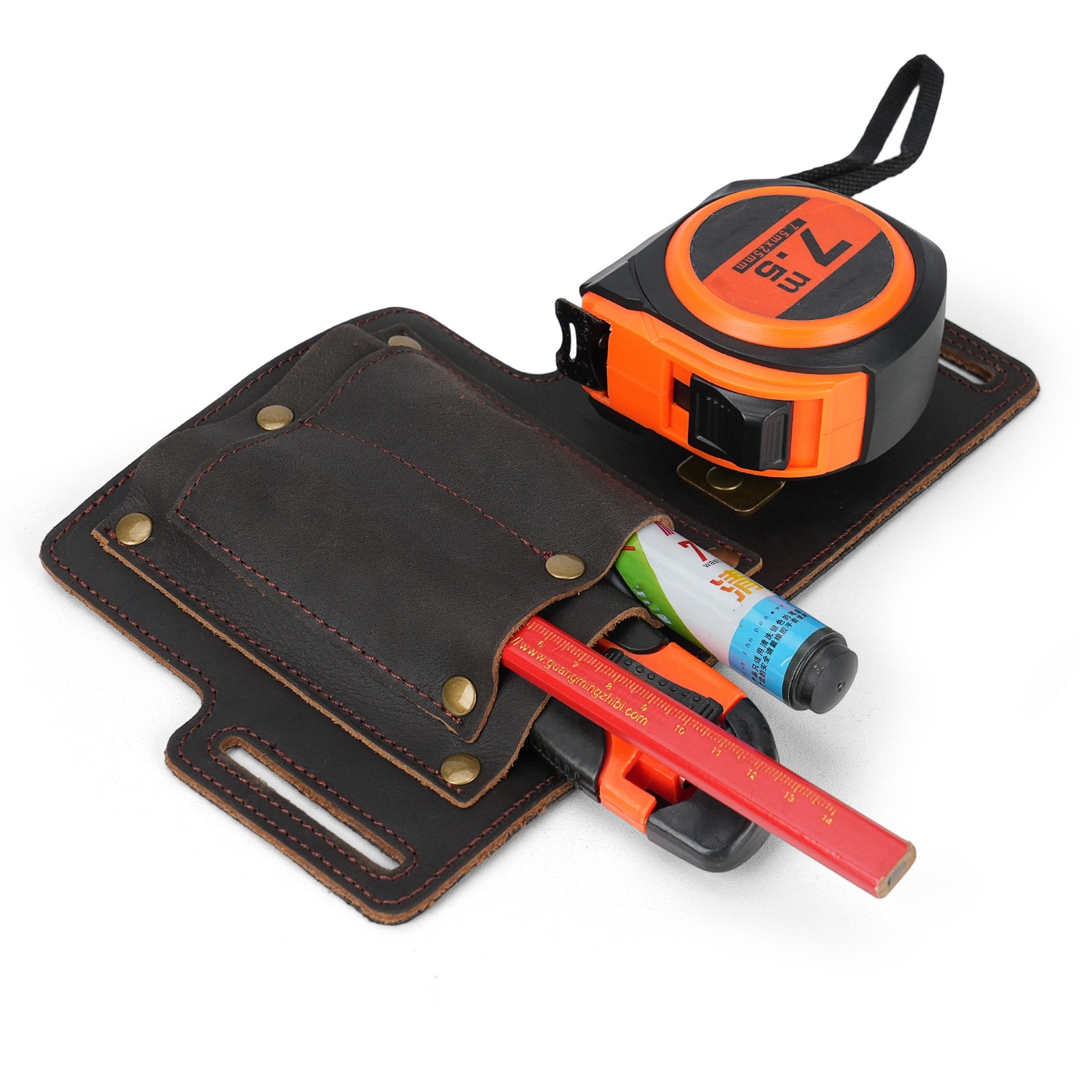 Tourbon Leather 4-in-1 Tool Pouch Electrician Framer Garden Belt Utility Bag