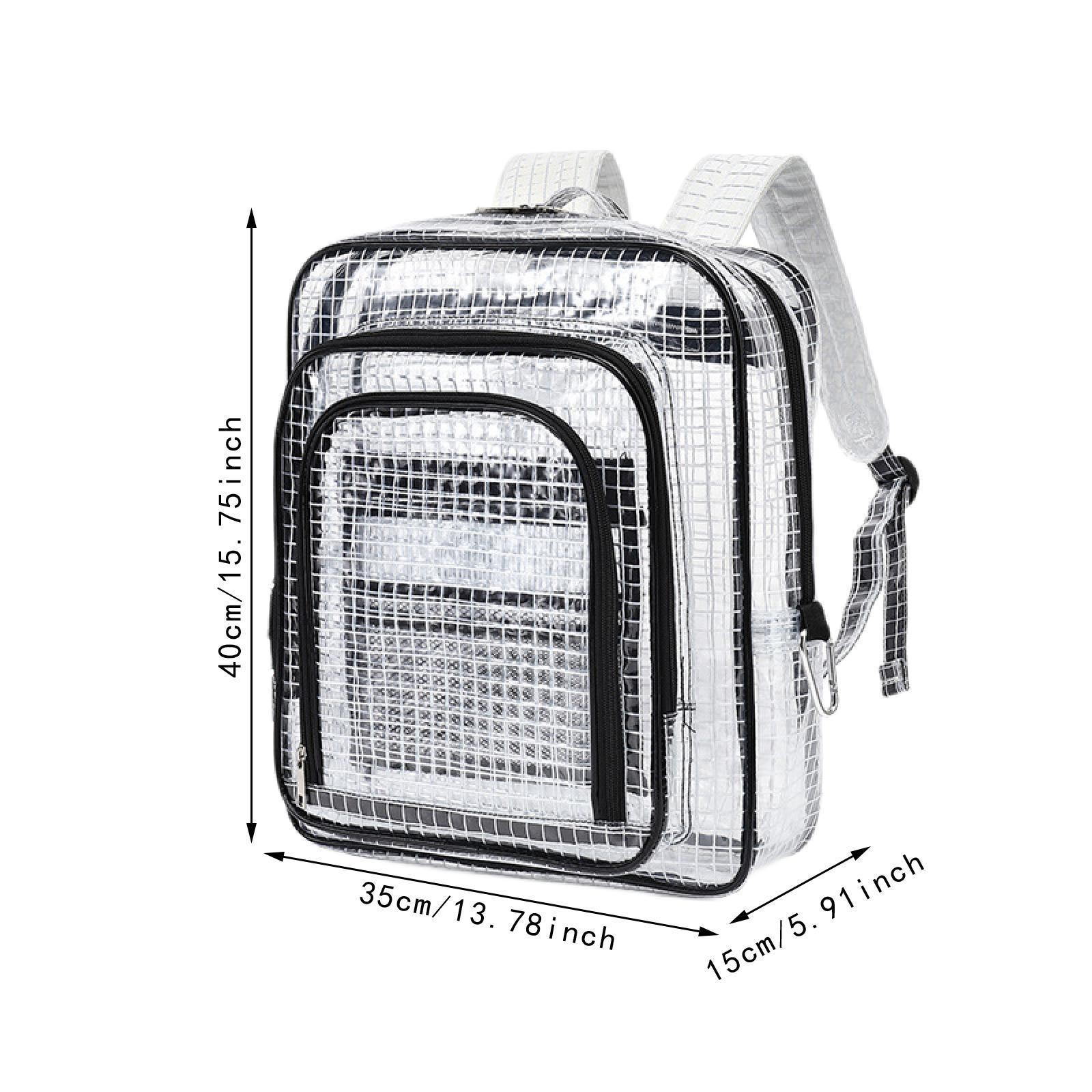 Clear Backpack Simple PVC Cleanroom Tool Bag for Work Sports Worker