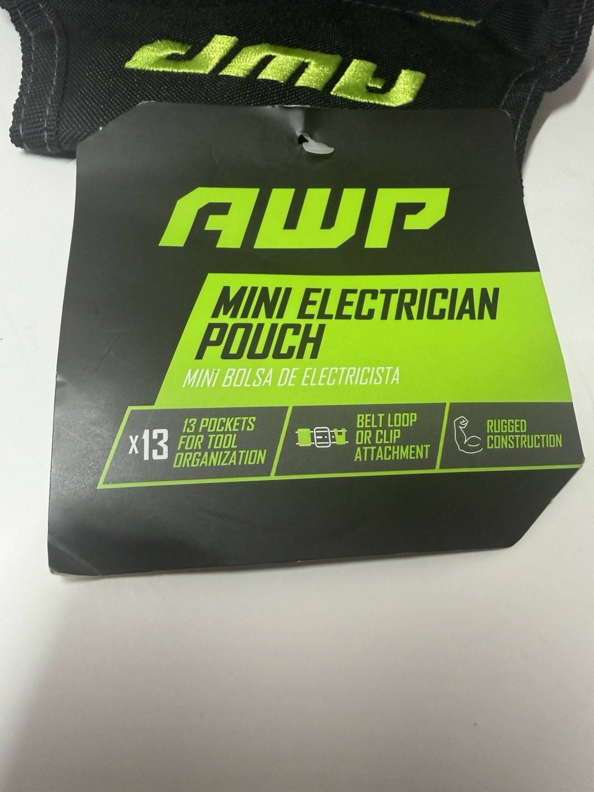 AWP Ballistic Nylon Mini Tool Pouch Multi-Pocket Organizer for Electricians, Pro