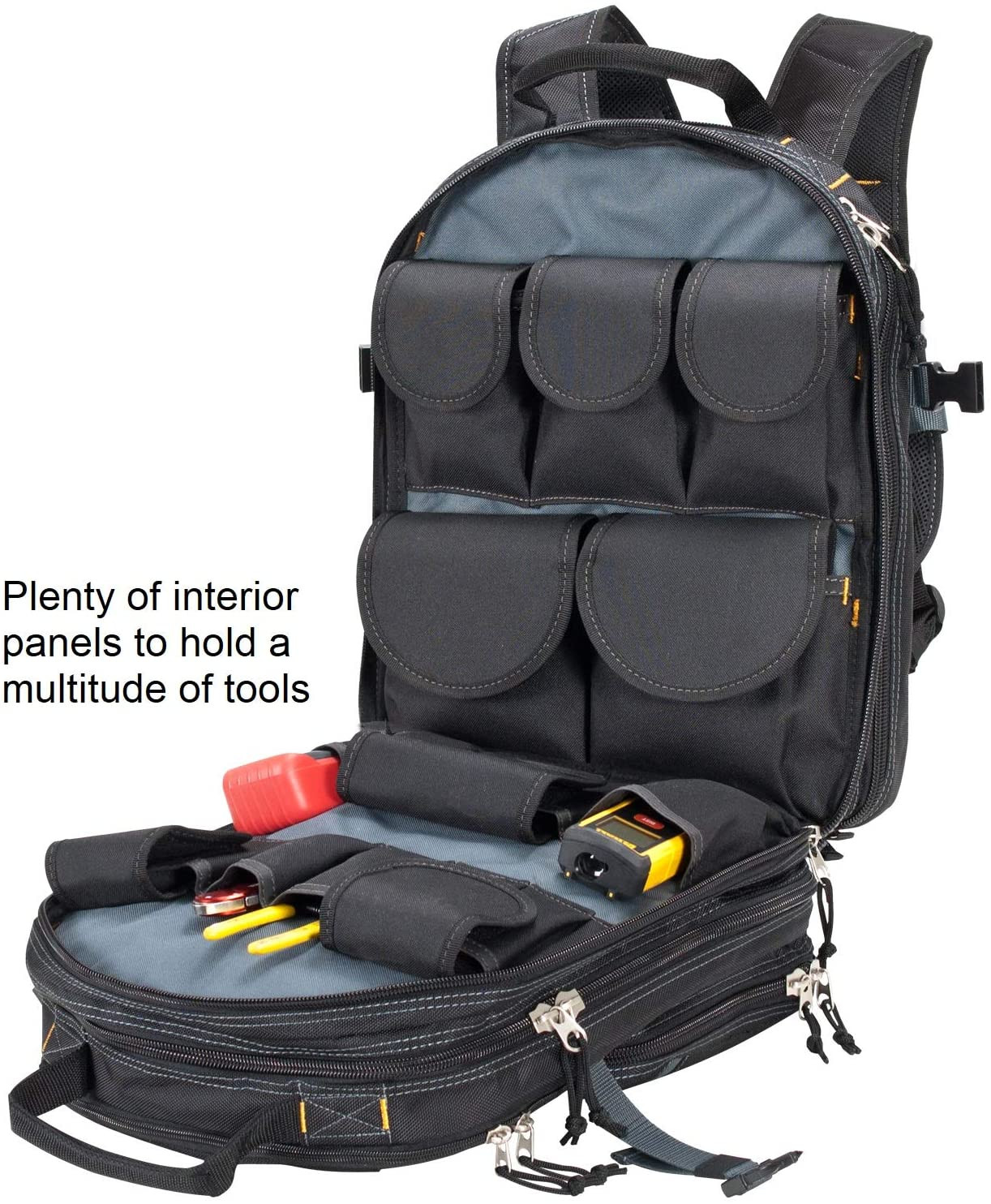 75 Pocket Backpack Technician Bag Tools Organizer Storage Durable Heavy Duty