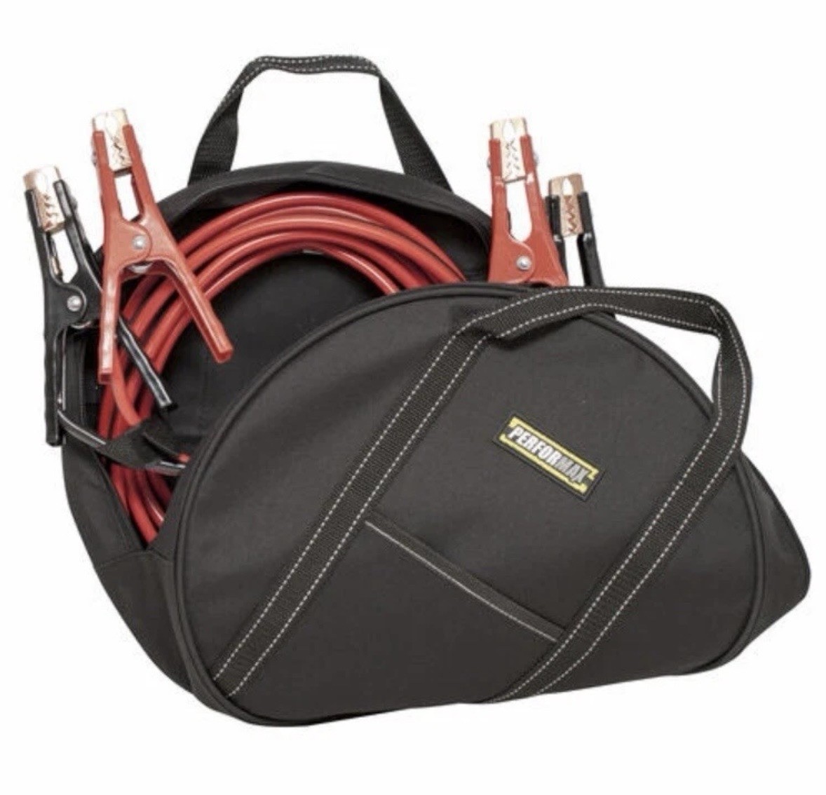 Heavy Duty Cable Bag with Easy Carry Handle Battery Jumper Power Cord Storage +
