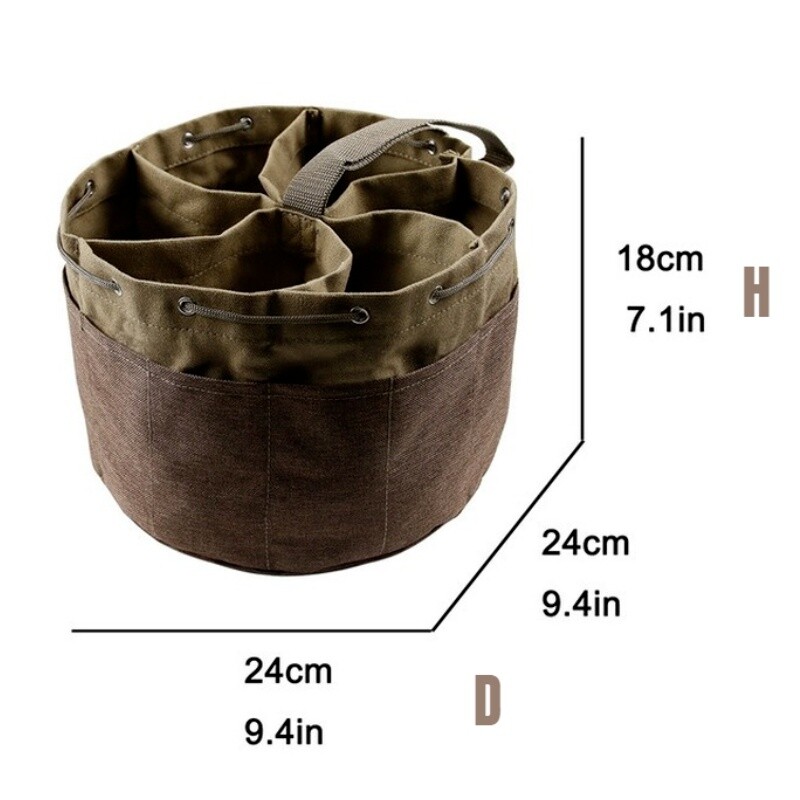 1PC Garden Tool Storage Canvas Tote Bag Multi-Pocket Repair Kits Organizer