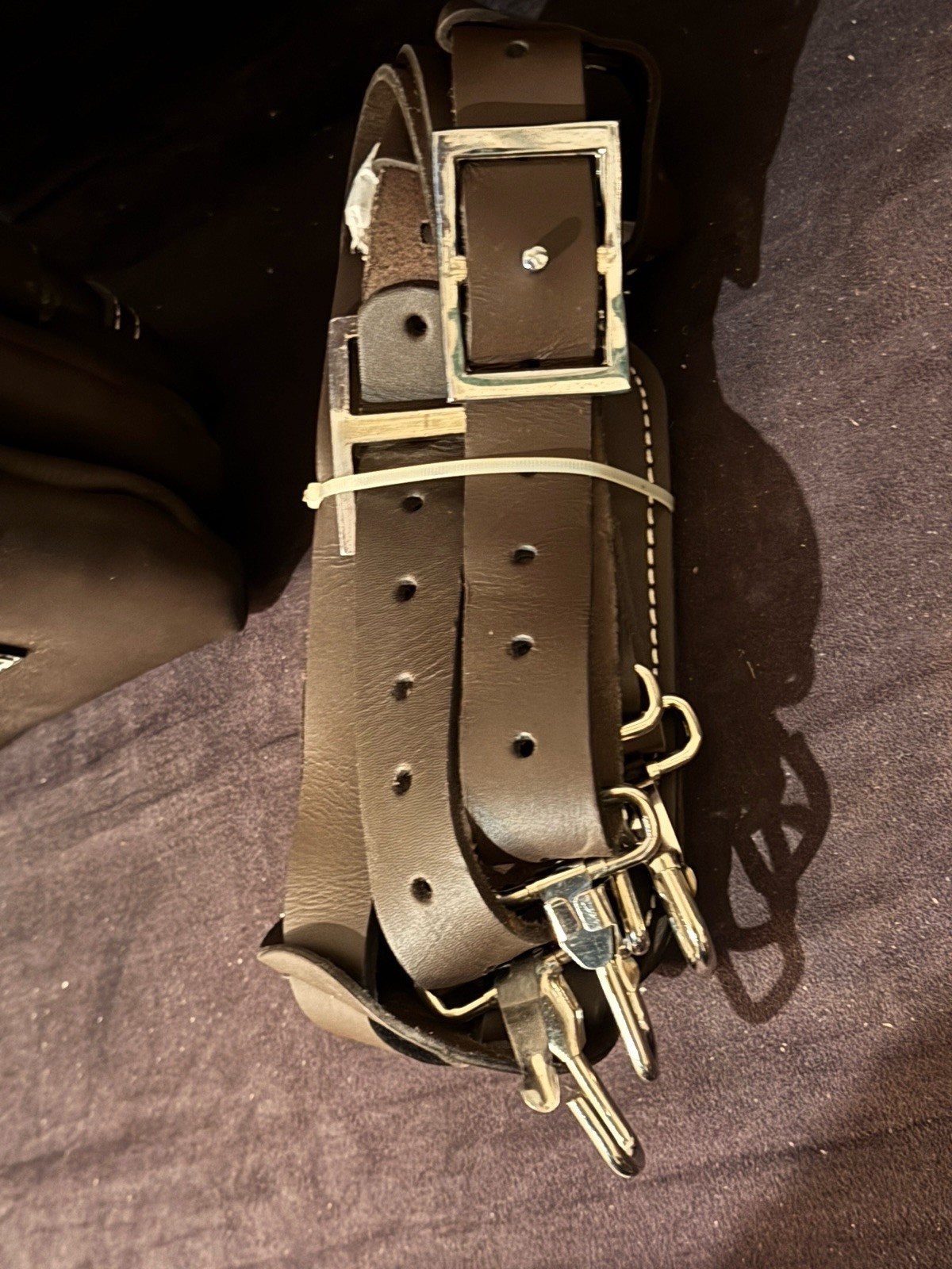 AP-Leather 100% Genuine Full Grain Leather Tool Belt/Pouch/Suspenders/Tool Hold