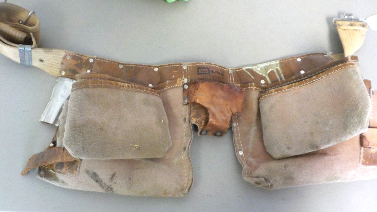 Craftsman 11 Pocket Suede Leather Carpenters Tool Belt Apron – FREE SHIPPING