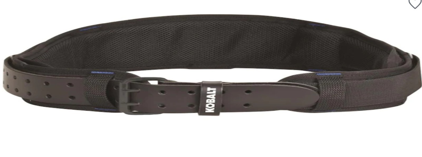 Kobalt Adjustable Padded Work Belt Steel Roller Buckle 2416814 Fits Up To 48 in