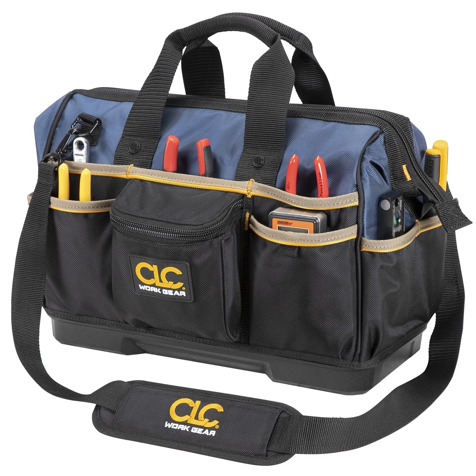 Custom Leathercraft Clc Work Gear Pb1563 16 Molded Base Bigmouth Tote Tool Bag