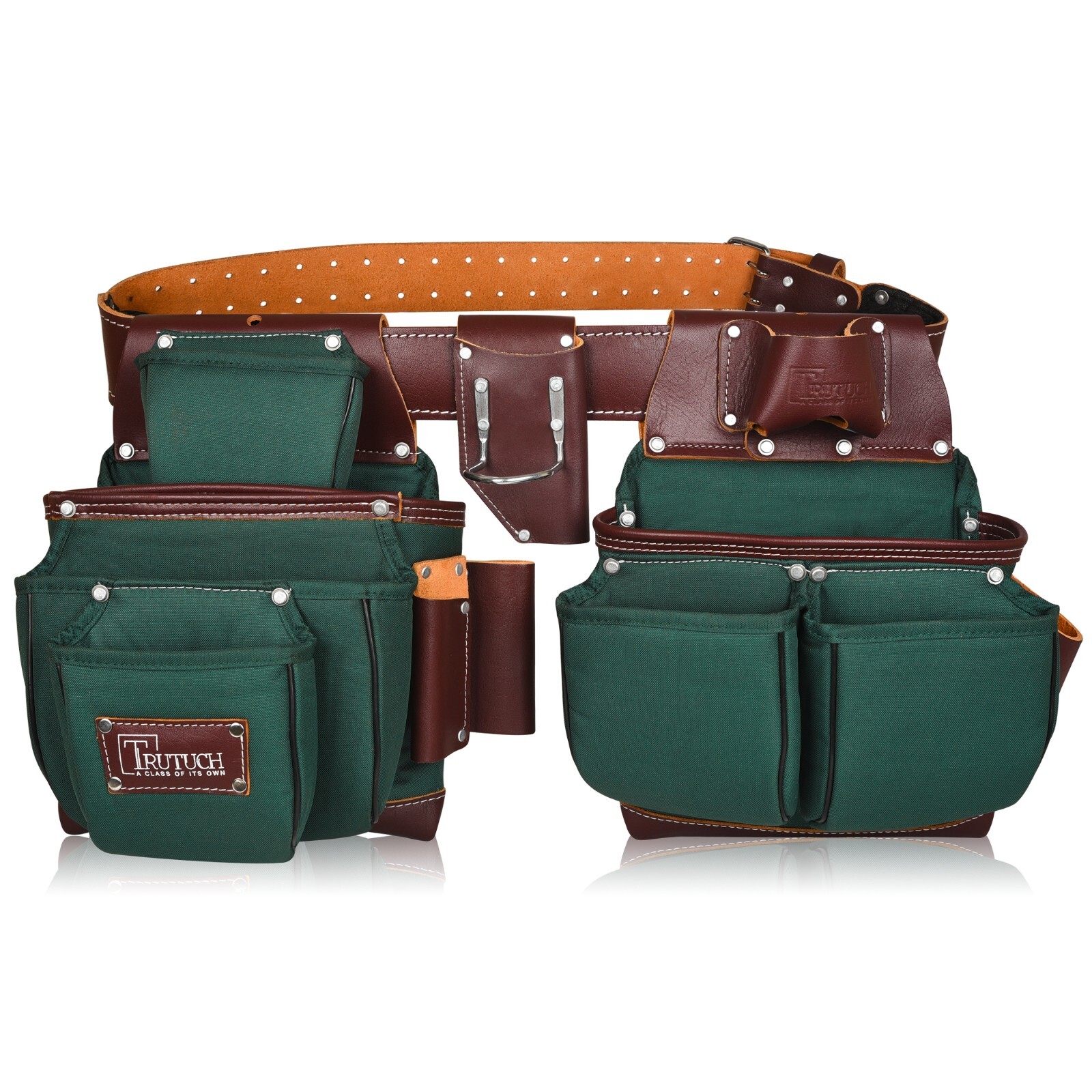 TRUTUCH Nylon and Leather Tool Belt | Framing Tool Bags | Nylon Tool Pouch