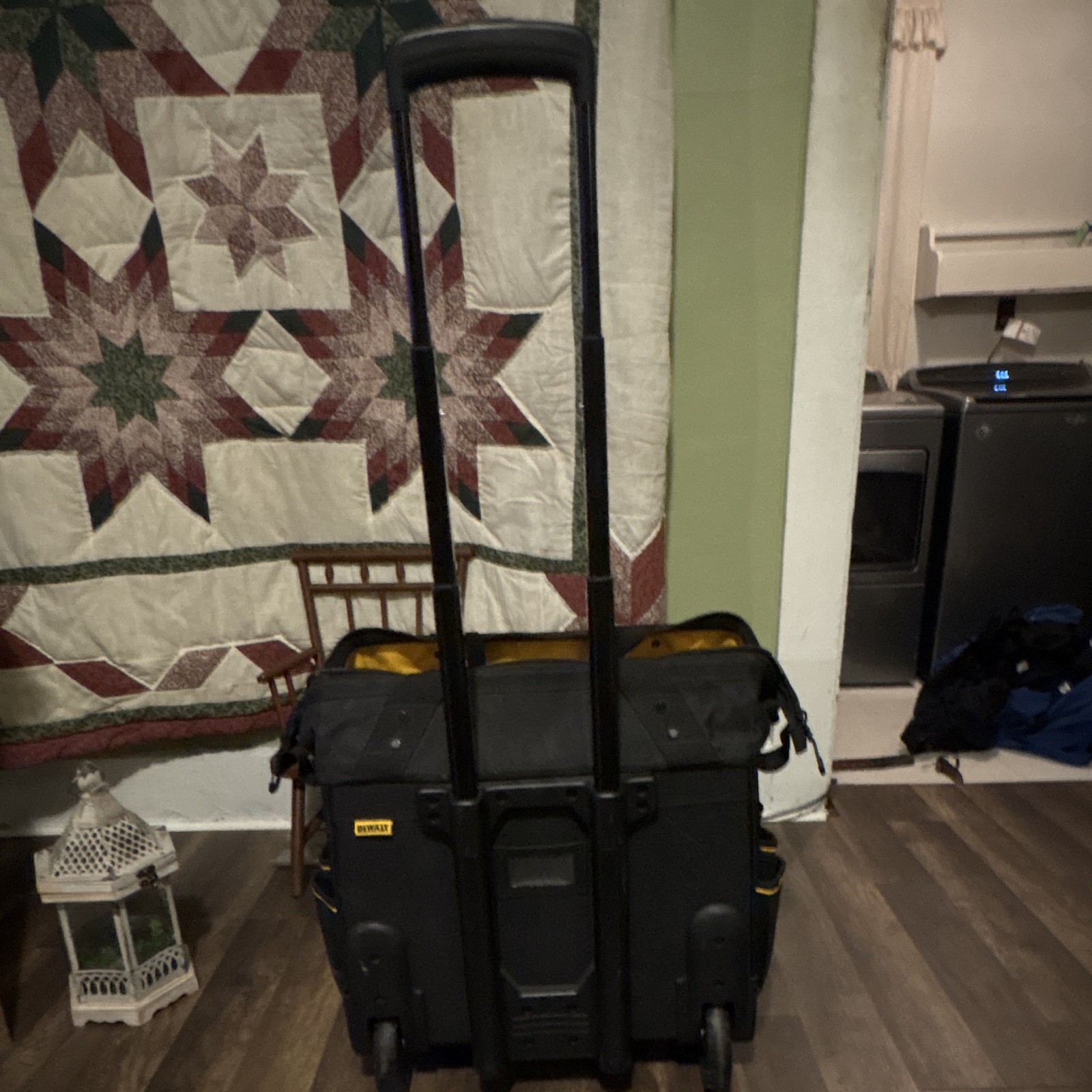 DEWALT Black/Yellow Rolling Tool Bag w/ Wheels, Handle, Water Resistant