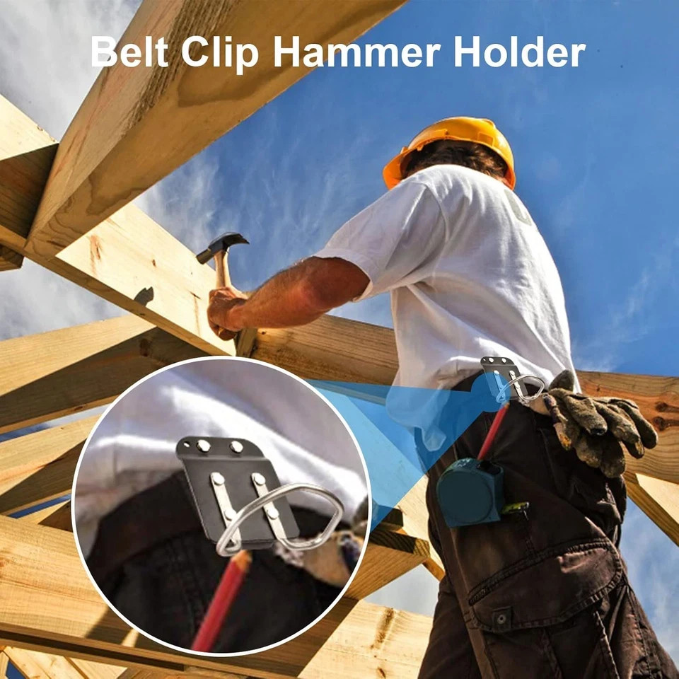Hammer Loop for 2″ Belt, Hammer Holder Holster Clip, Heavy Duty Clip-On