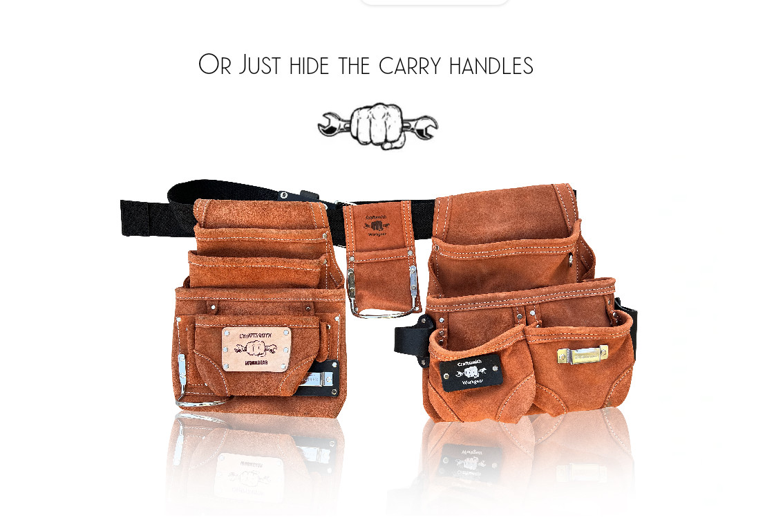 Professional Grade Heavy Duty Suede Leather Framer Roofer Belt with Handles