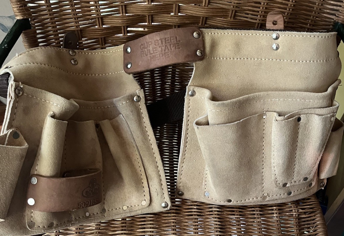 VINTAGE BOLEN Model 5091BSL LEATHER TOOL POUCH 9-POCKETS FOR TOOLS – USA MADE!