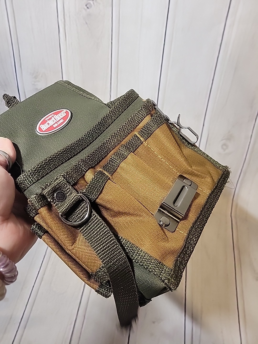 Bucket Boss 54140 Tool Pouch, Tool Pouch, Green, Polyester, 9 Pockets Free Ship
