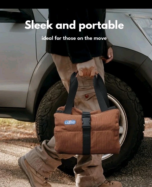 Crest Canvas Tool Bag – Large Capacity Portable Roll up Bag Tan/Brown