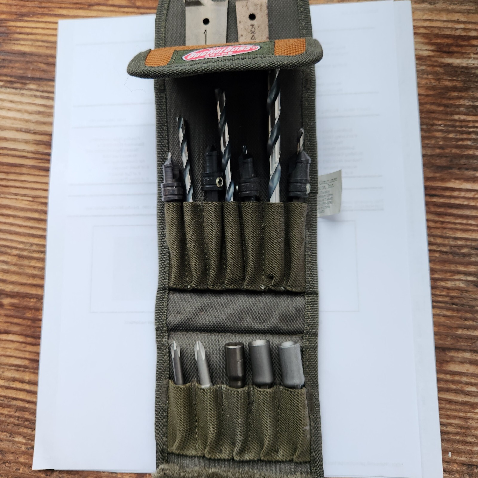 Bucket Boss 54188 Drill Bit Keeper Tool Belt Pouch with FLAPFIT