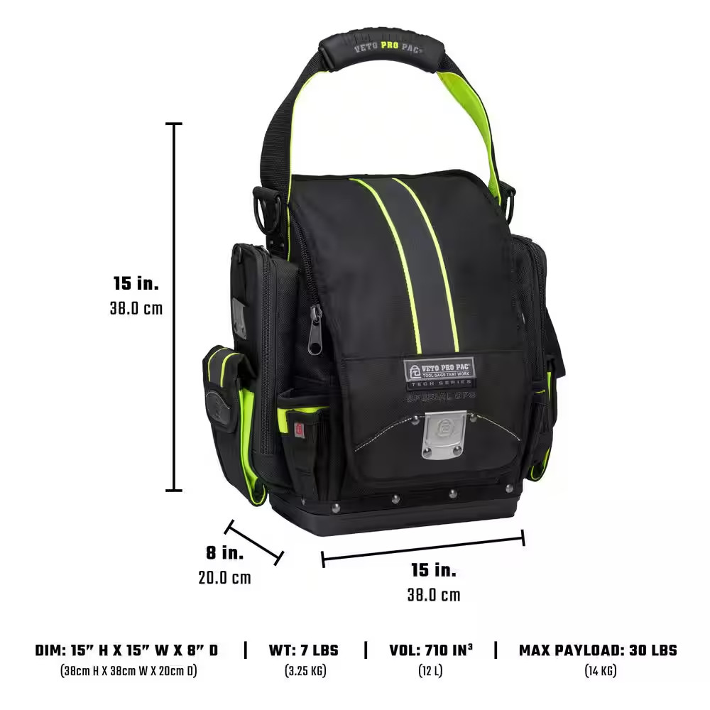 15 In. TP-XXL Special Ops Tool Pouch with Side Meter Pouches