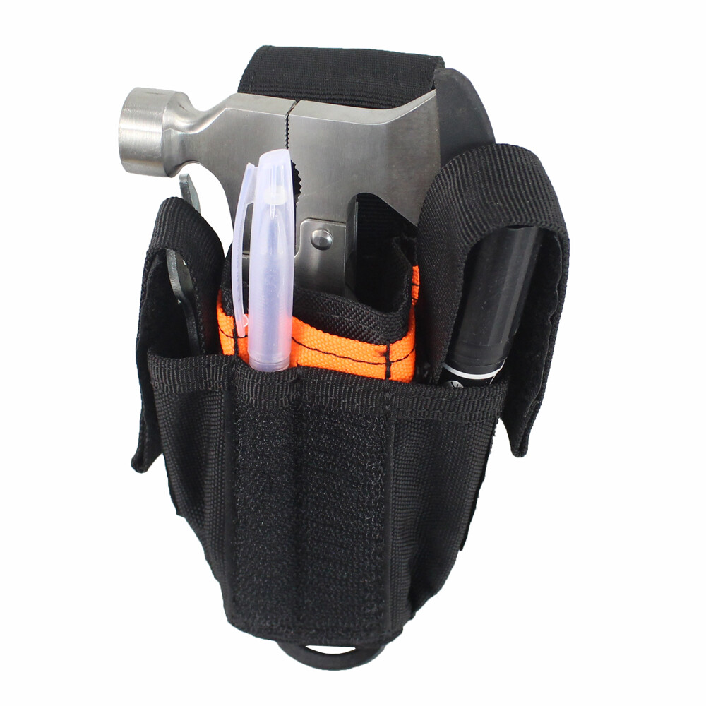 Tactical MOLLE Tools Storage Bag Waist Belt EDC Organizer for Flashlight Pliers
