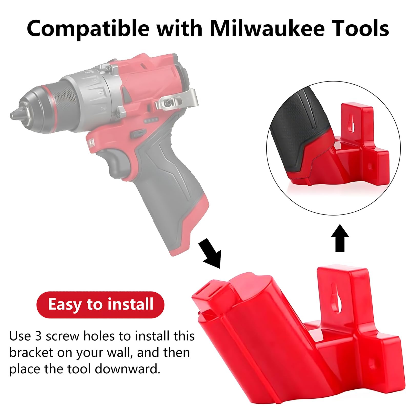 Battery Holder and Tool Holders Compatible with Milwaukee M12 12V,for Milwauk…