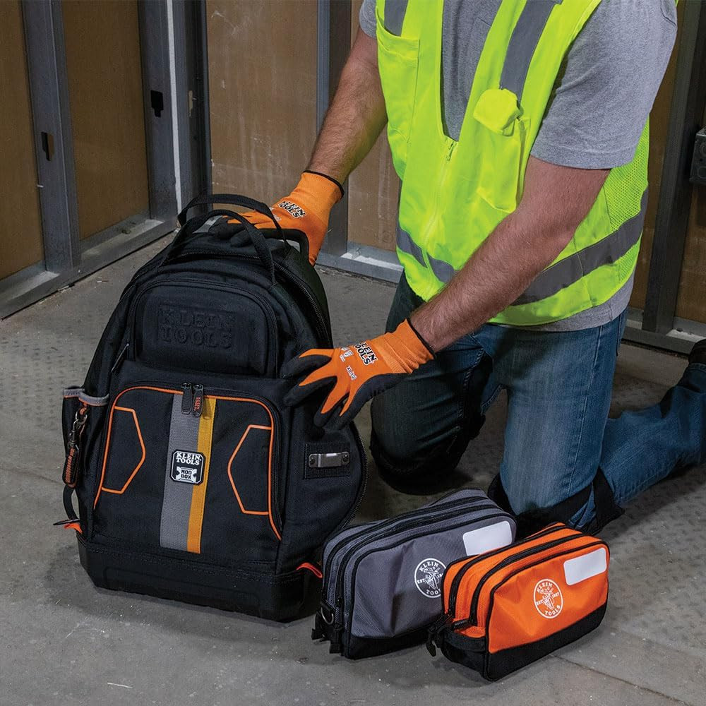 Tool Pouch, Dual Compartments, Heavy-Duty Tool Bag Organizer, Multipurpose Bag