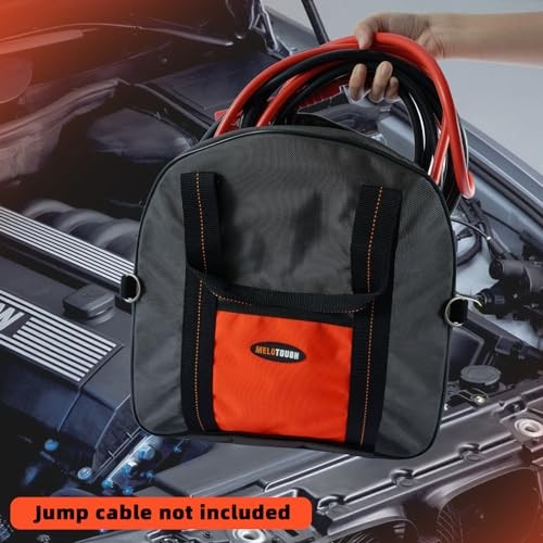 Jumper Cable Bag – 14.5″ X 14″Tools Cable Bag – Storage & Organizer for grey