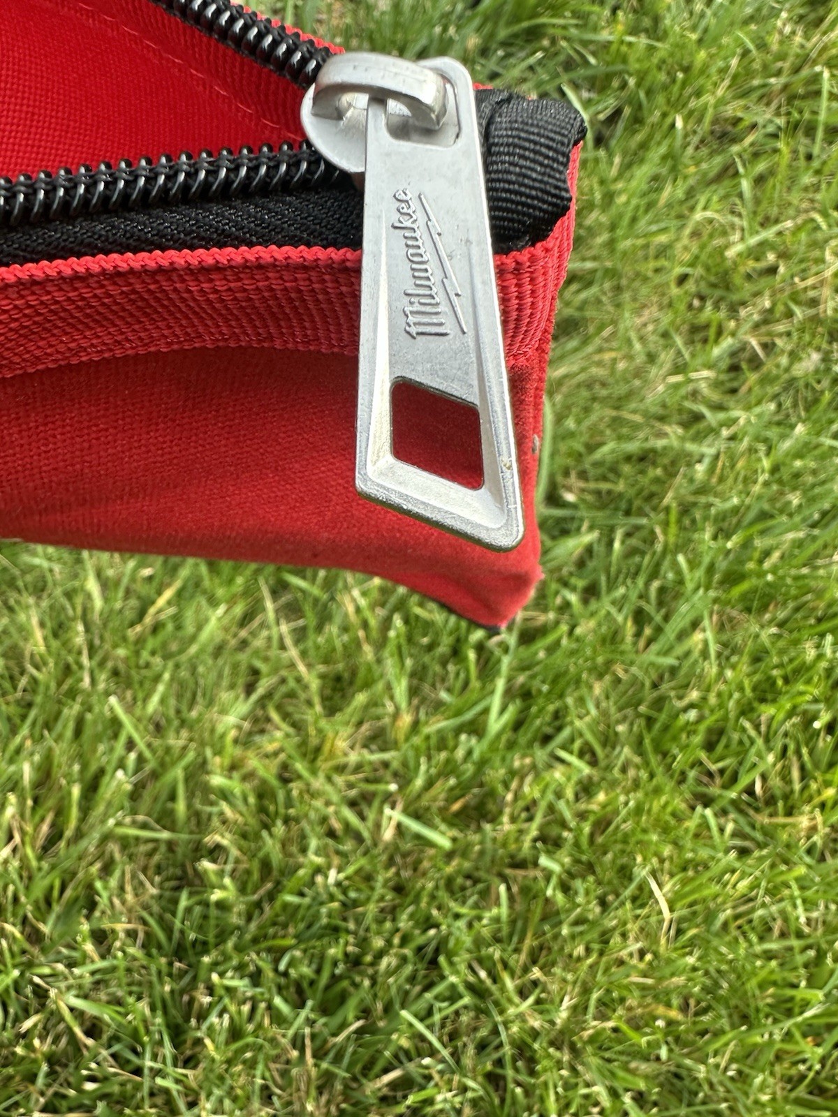 Milwaukee Red/Black Fabric Zipper Closure Tool Pouch Bag, 1 Item