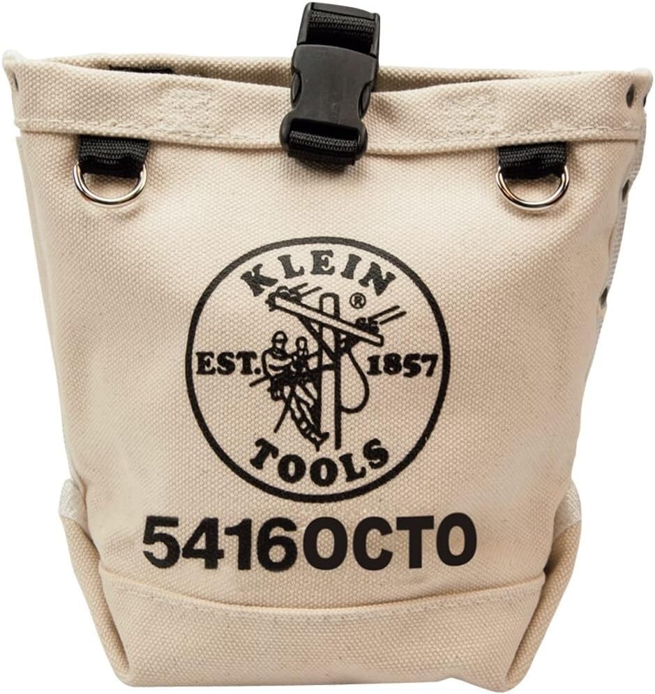 KLEIN TOOLS Multi Purpose Heavy Duty #4 Canvas Tool Bag 5x5x9 5416OCTO Belt Loop
