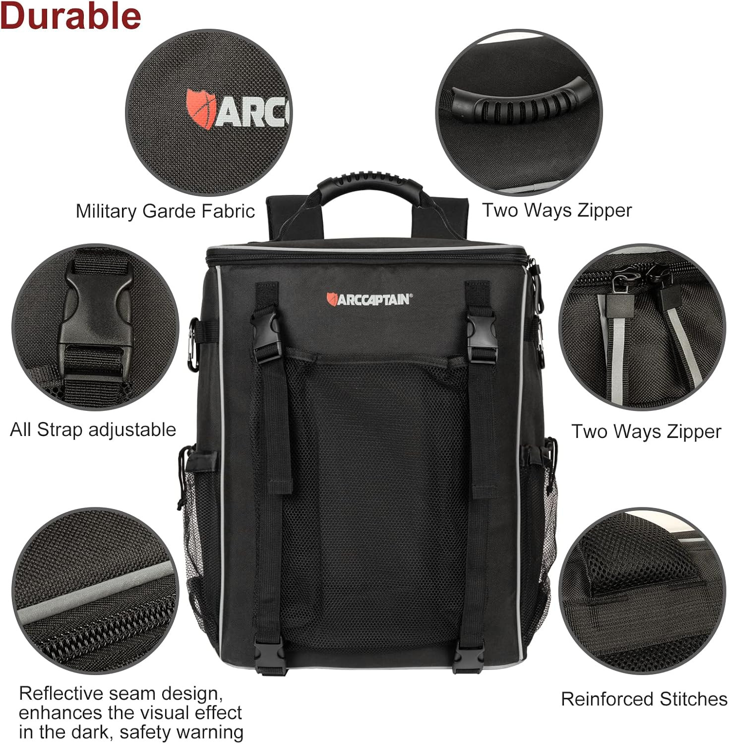 ARCCAPTAIN Welding Backpack Large Capacity Welding Helmet Tool Bag Holder Luggag
