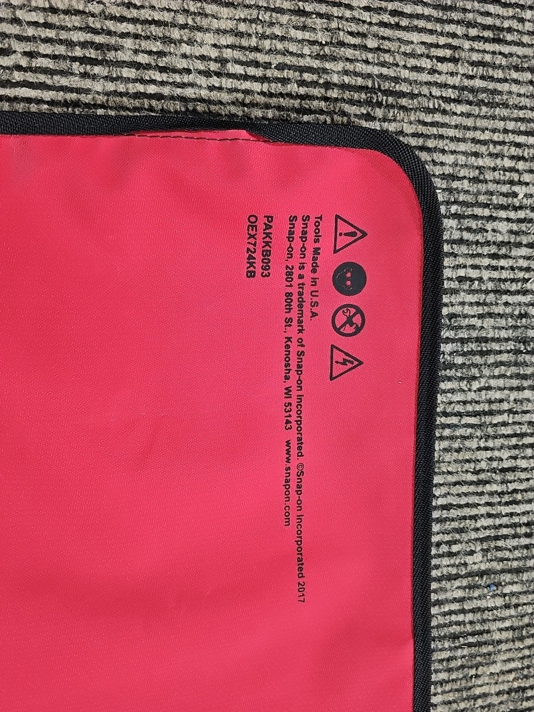 LARGE! SNAP ON C-110D RED CANVAS BAG POUCH ROLL PAKKB093 OEX724KB