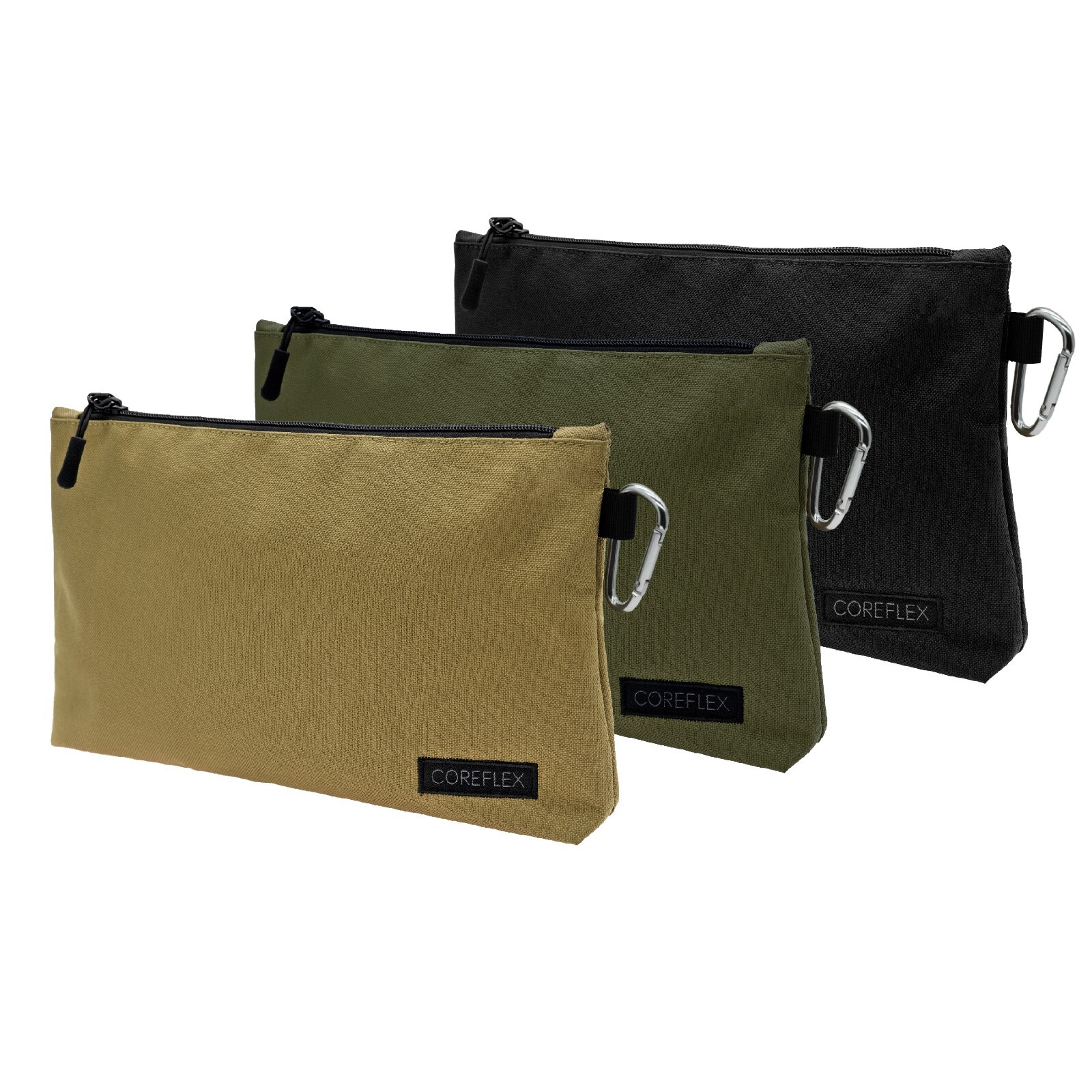 Coreflex 3 Pack Tool Pouch Zipper Bag, Small Tool Bag, Multipurpose Storage
