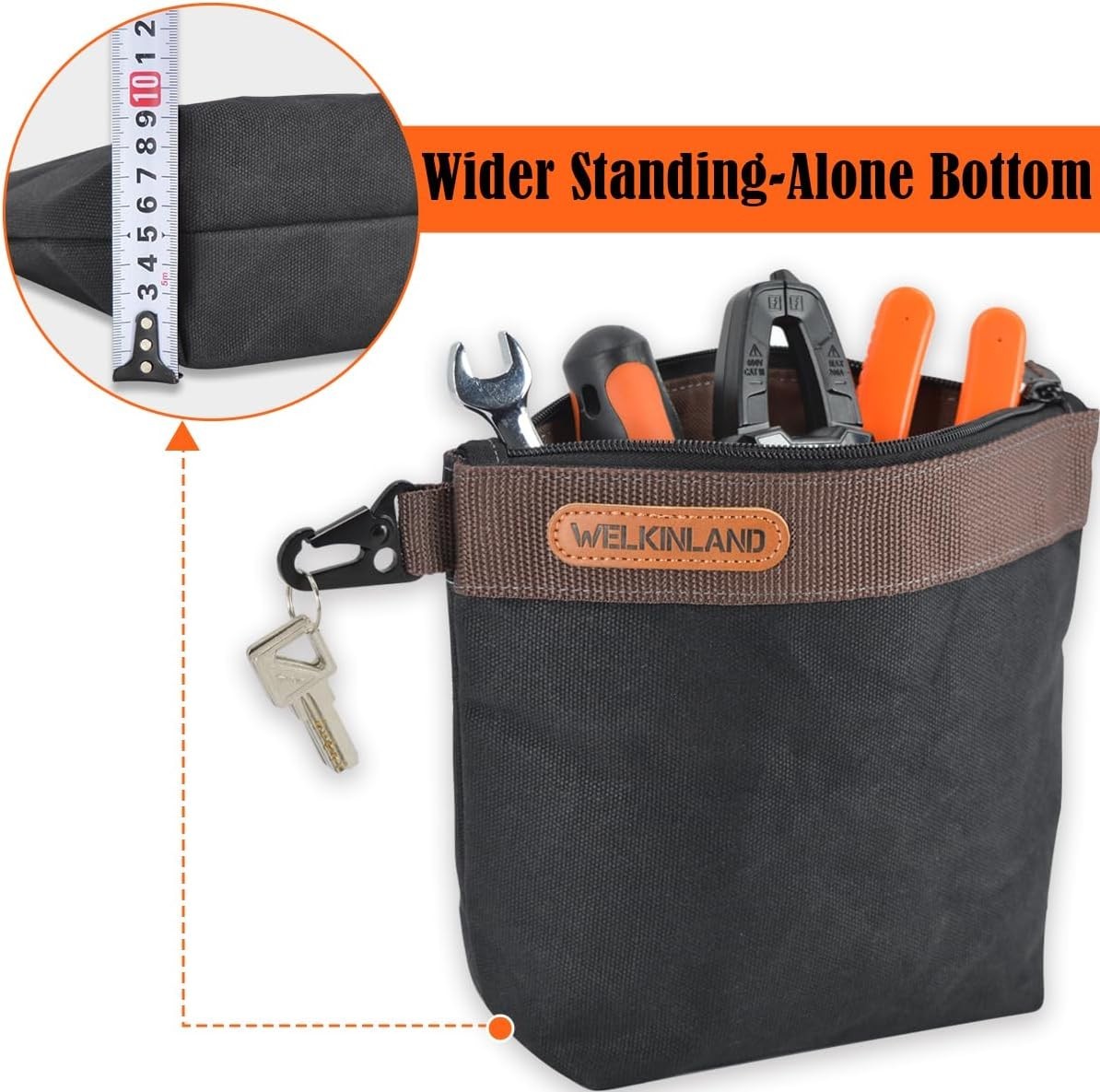 Waxed Canvas Tool Pouch 4 PCS Set, 10 Inch Tool Pouches with Zipper, BRAND NEW