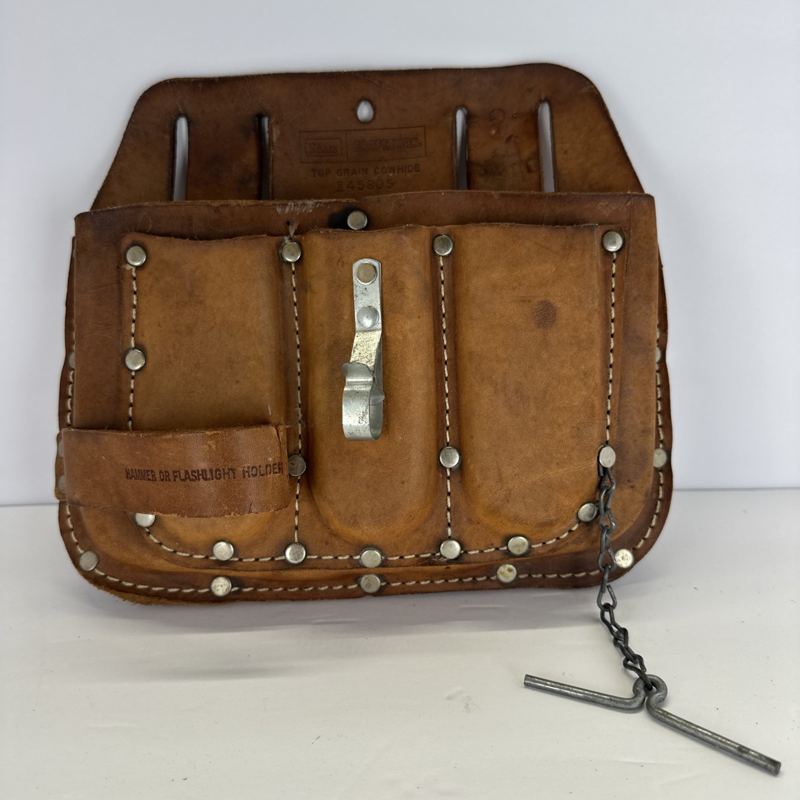 Vintage Sears Craftsman 945805 Top Grain Cowhide Leather Tool Bag Only