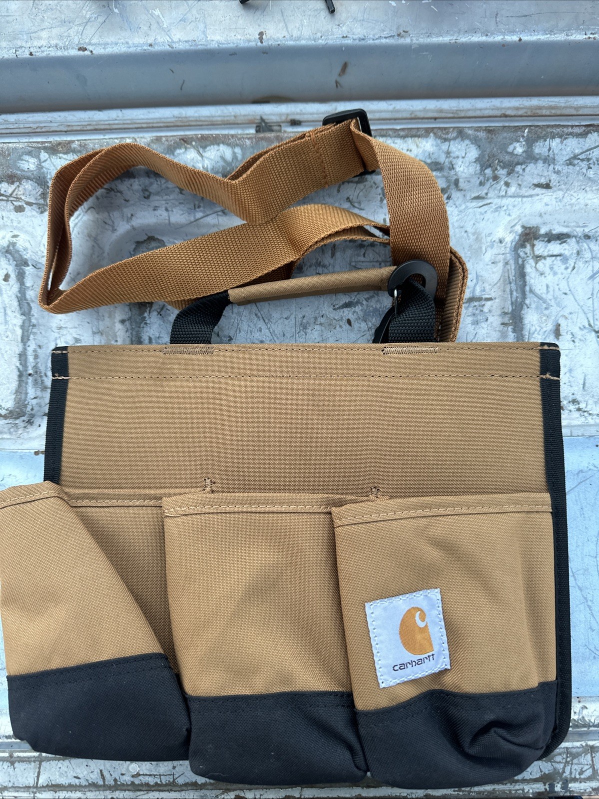 Carhartt Brown Six Pack Caddy – Defender Canvas w 6 Glass Bottle Can Insulated