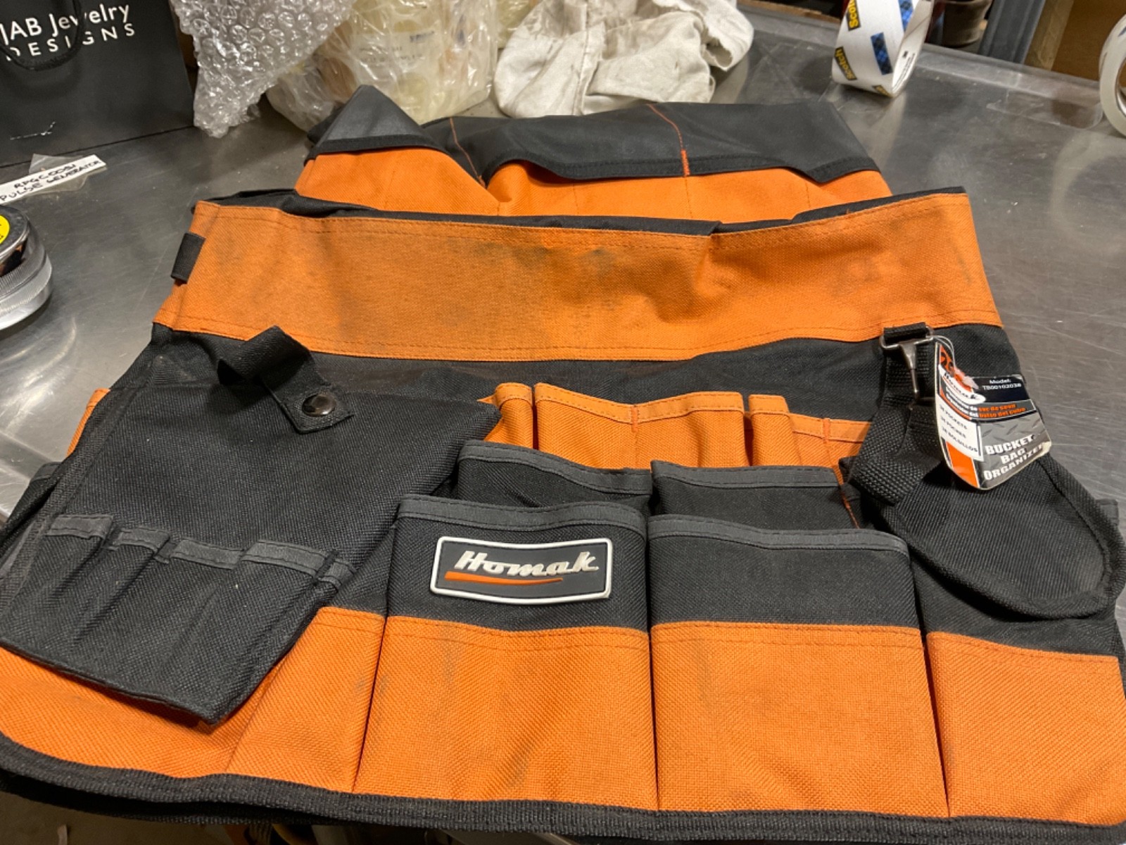HOMAK 5 Gal. Bucket Tool Organizer in ORANGE / BLACK NEW