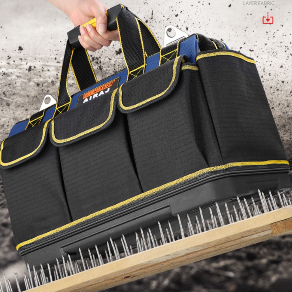 Multi-Function Tool Bag Oxford Cloth Electrician Wide Mouth Tool Bag Waterproof