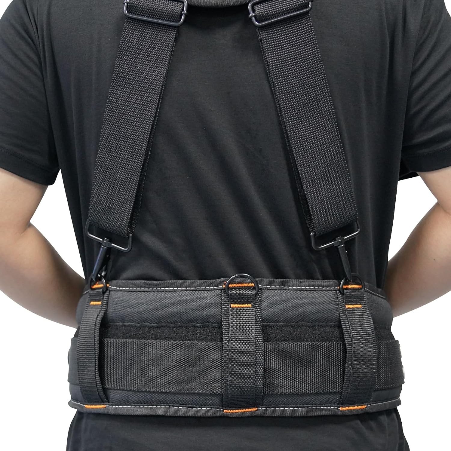 20-222 Heavy Duty Polyester Tool Rig Padded Belt Black for Construction