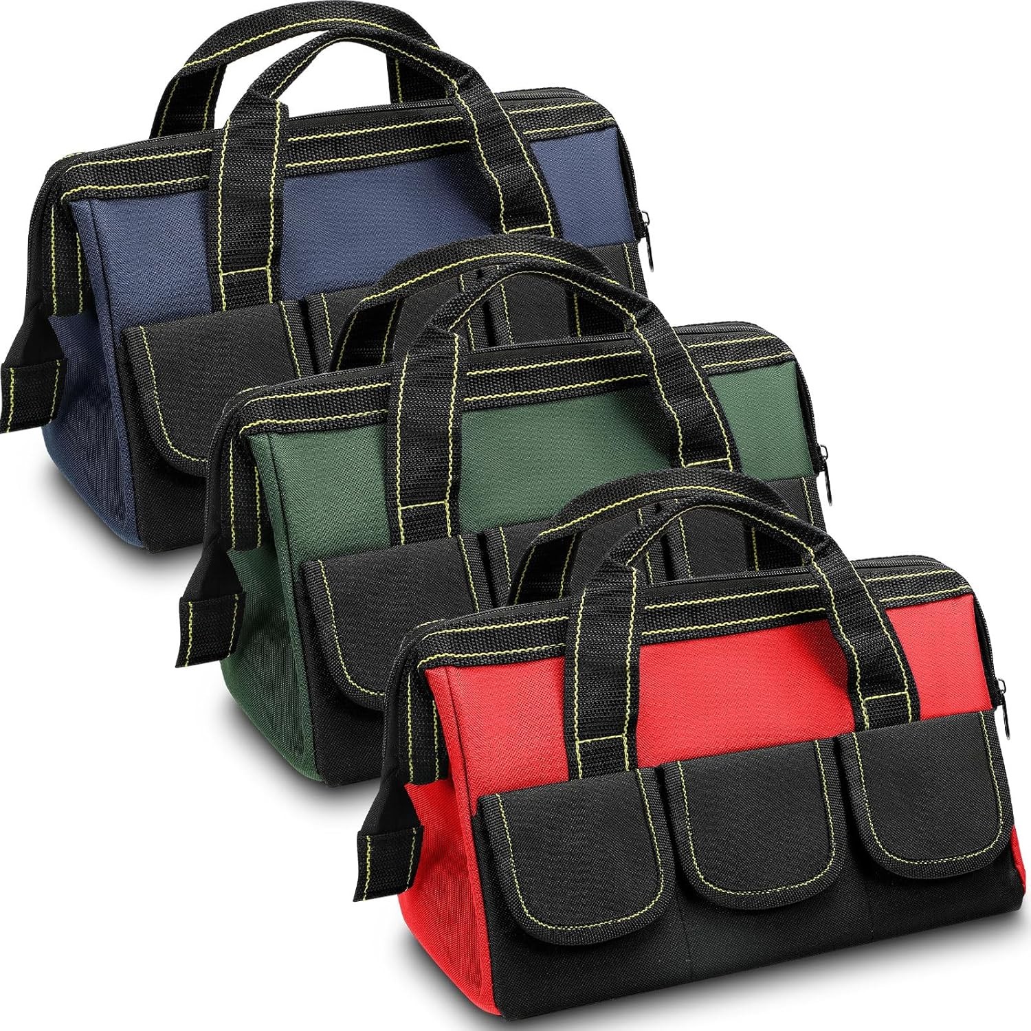Sanwuta 3 Pack Tool Bag for Men with Waterproof Hard Bottom