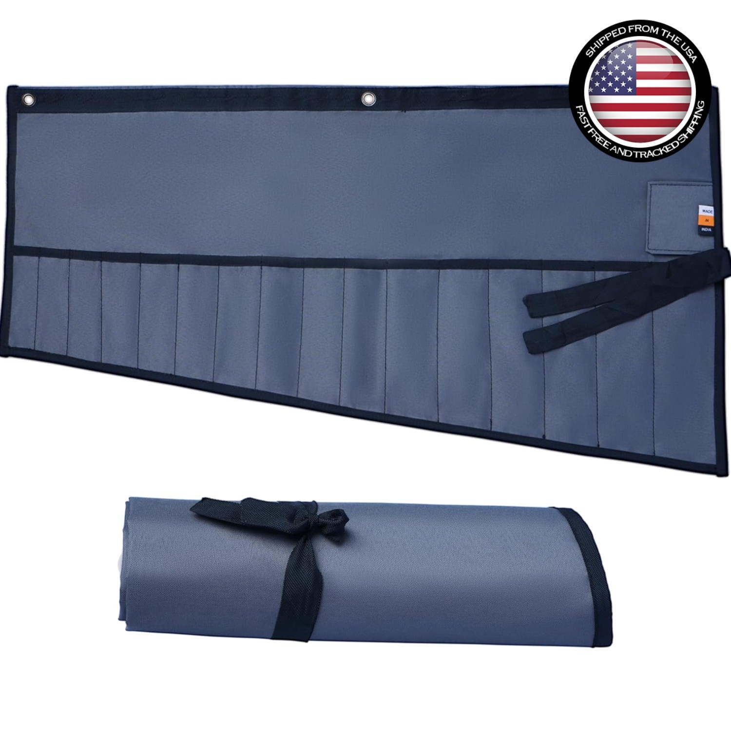 Wrench Roll Organizer Metric & SAE Roll up Tool Pouch Bag Handmade, Heavy Weight