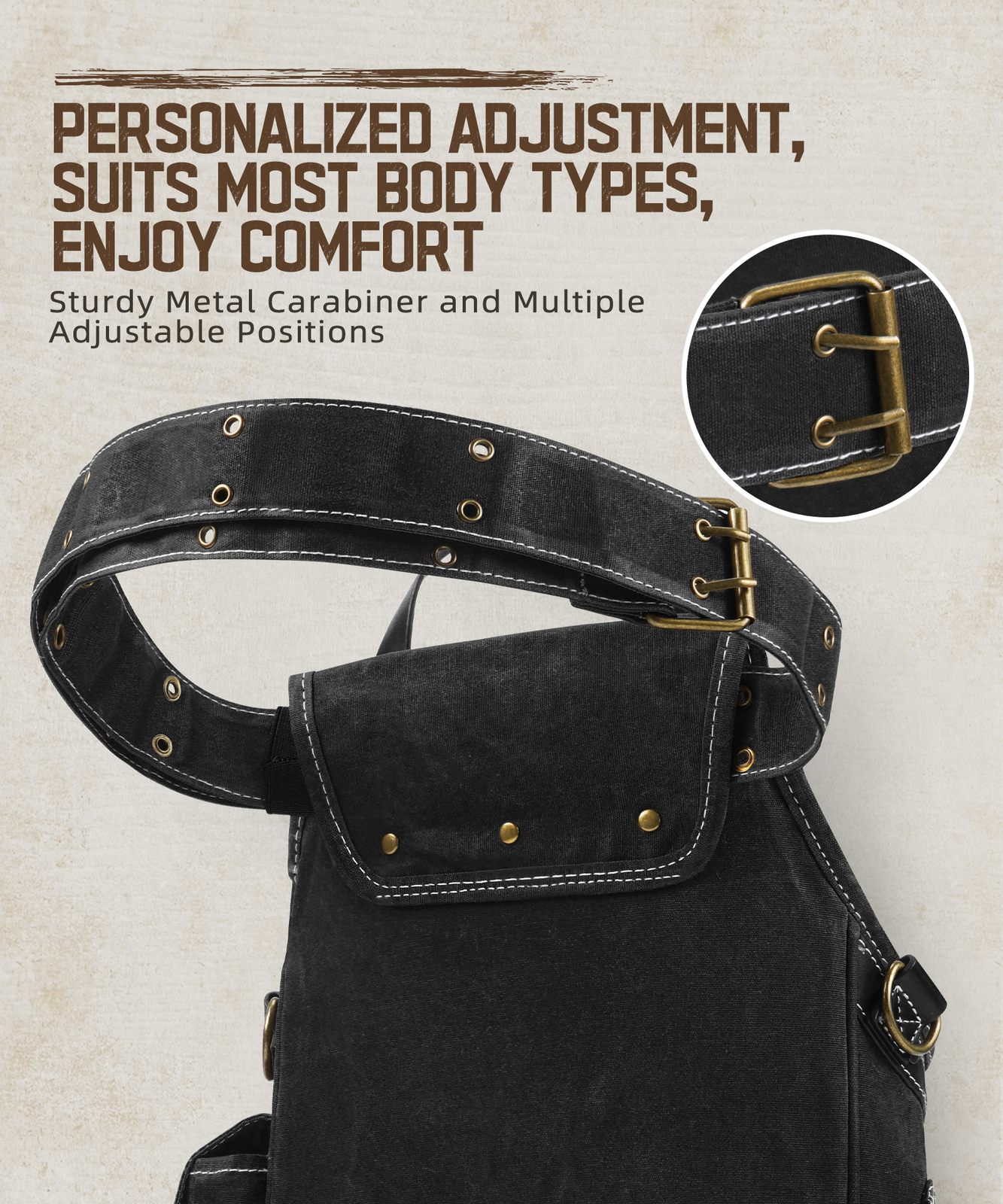 ARCFOX Adjustable Tool Belt Portable Carpenter Construction Tool Pouch Holder