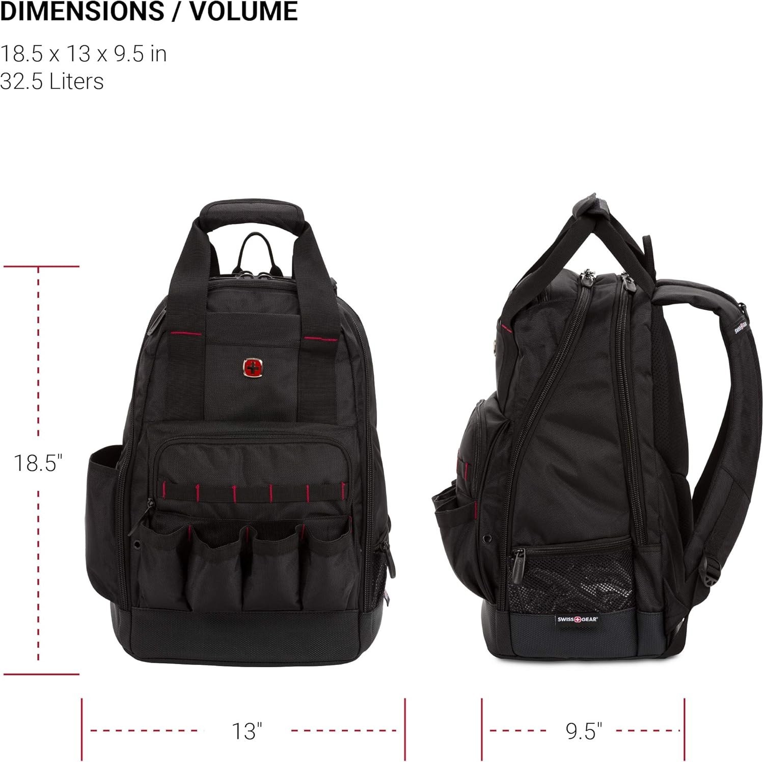 Functional Laptop Backpack in Black – Perfect for Tools, Travel, and School